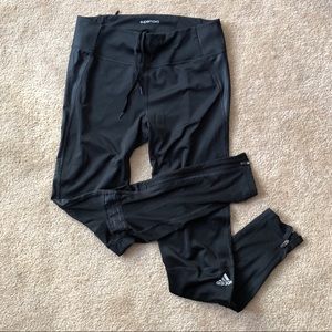 ADIDAS Black Ankle Zip Performance Leggings